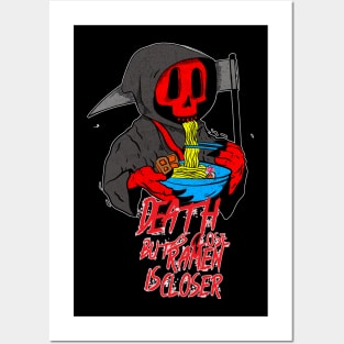 grim reaper eat ramen Posters and Art